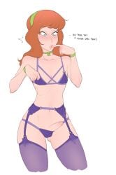 daphne_blake erection femboy feminine_male garter_belt garter_straps genderswap_(ftm) girly haruhssment lingerie long_hair male male_only orange_hair penis penis_out rule_63 scooby-doo solo thighhighs white_background