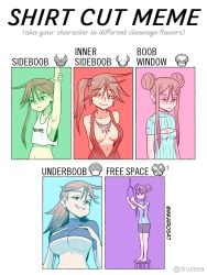 2girls attempted_suicide breasts buns female lilith_(mkairos47) mkairos47 rope shirt_cut_meme underboob