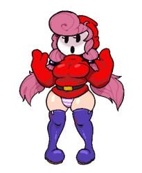 1female 1girls breasts female mangneto mario_(series) mask masked masked_female nintendo panties shy_gal shygal super_mario_bros. thighs