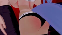 1boy 1girls 2023 3d animated ass big_ass breasts cat_tail catgirl deluxe_rosie female huge_breasts indie_virtual_youtuber light-skinned_male light_skin male no_sound rosie_(vtuber) smacking_ass spanking tagme tan-skinned_female tan_body tan_skin video virtual_youtuber wings