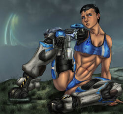 1girls 2d bra breasts catherine-b320 cleavage cyborg erect_nipples female female_human female_only female_spartan_(halo) halo_(game) halo_(series) halo_reach human kat-b320 navel nipples panties solo spartan_(halo) spartan_iii_(halo) ultamisia underboob