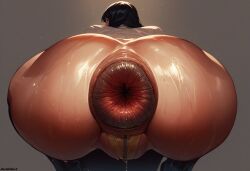 1girls ai_generated anus anus_expansion anus_growth anus_growth_(enlargement) ass ass_focus bent_over darkeffect donut_anus female female_only humanoid nude nude_female presenting_hindquarters rear_view solo solo_female solo_focus