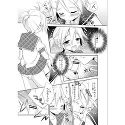 2boys comics fellatio kagamine_len kagamine_rinto monochrome oral rule_63 school_girl vocaloid