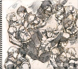 2boys blonde_hair blonde_hair_on_brown_hair blonde_hair_top brown_hair brown_hair_bottom cody_travers domination final_fight gay guy_(final_fight) light_hair_on_dark_hair male male_only multiple_males street_fighter tagme yaoi