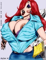 colored disney female female_only human jessica_rabbit julius_zimmerman nipples rf solo tagme who_framed_roger_rabbit