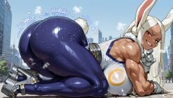 1girls ai_generated big_areola big_ass big_breasts big_nipples big_thighs boku_no_hero_academia bubble_ass city day daytime erect_nipples eyebrows eyelashes female fully_clothed heels hi_res high_resolution highres huge_ass huge_breasts huge_nipples huge_thighs large_breasts looking_at_viewer lying massive_ass massive_breasts miruko muscular muscular_female my_hero_academia outdoors outside platform_heels plump_ass red_eyes side_view solo stable_diffusion steam steaming_body steamy_breath strong_woman sweat sweatdrop sweating sweaty sweaty_ass sweaty_body sweaty_thighs synthneon thick thick_ass thick_legs thick_thighs tight_clothing twerk twerking visible_areolae visible_nipples wobble wobbling_ass