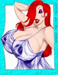 colored disney female female_only human jessica_rabbit julius_zimmerman nipples rf see-through see-through_clothing solo tagme who_framed_roger_rabbit