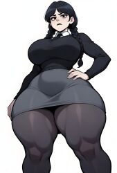 1female 1girls ai_generated ass big_ass big_breasts big_butt brasil_louco breasts bubble_ass bubble_butt curvaceous curvy curvy_body curvy_figure dominant dominant_female emo fat_ass female female_only front_view full_body fully_clothed gothic gothic_girl huge_breasts large_ass large_breasts looking_at_viewer milf_body seducing seducing_viewer seductive seductive_look sexy sexy_body sexy_pose simple_background solo solo_female solo_focus tagme the_addams_family thick_ass thick_body thick_butt thick_thighs voluptuous voluptuous_body voluptuous_female wednesday_addams white_background