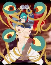 bara body_modification bound bound_by_tentacles ephraim_(fire_emblem) exposed_nipples fire_emblem fire_emblem_sacred_stones lactation larger_male male_focus male_only mogall monster musk musk_clouds ripped_clothing self_upload solo_male sweat tentacle tentacle_monster tentacle_on_male