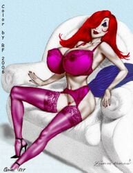 colored disney female female_only human jessica_rabbit julius_zimmerman nipples rf solo tagme who_framed_roger_rabbit