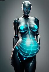 1girls ai_generated android android_girl breasts darkeffect female_only grey-skinned_female living_machine mechanical pregnant pregnant_female robot robot_girl robot_humanoid solo solo_female solo_focus