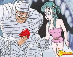 bandages_the_mummy bulma_briefs dragon_ball female hentai-mania human male straight