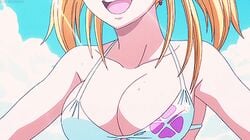 animated ass bikini blonde_hair bouncing_breasts fairy_tail female lucy_heartfilia official_copyright screencap swimsuit tagme