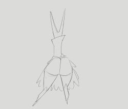 1girls animated ass big_ass female gobsmacker hollow_knight hornet_(hollow_knight) monochrome tagme video vine_boom