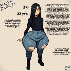 1femboy 1male ai_generated ass boots booty character_sheet curvy curvy_figure dark_hair fat_ass fat_thighs femboy jeans jonnidabun light-skinned_male long_hair mackie_(jonnidabun) orange_eyes original original_character ripped_jeans thick_thighs voluptuous voluptuous_femboy voluptuous_male