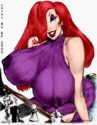 colored disney female female_only human jessica_rabbit julius_zimmerman nipples rf solo tagme who_framed_roger_rabbit