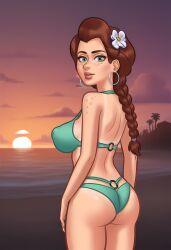 1girls 2025 2d_(artwork) ai_generated ass beach beach_background becca_(summertime_saga) big_breasts bikini bikini_bottom bikini_top bra breasts bubble_ass bubble_butt civitai daeisi digital_drawing_(artwork) erect_nipples erect_nipples_under_clothes female female_only freckles freckles_on_breasts freckles_on_chest freckles_on_face freckles_on_shoulders green_eyes light-skinned_female light_skin medium_breasts nipples nipples_visible_through_clothing panties red_hair red_hair showing_off smile smiling standing summertime_saga tanline tanlines teenage_girl teenager thick_ass thick_thighs