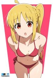 1girls ahoge arm_behind_back arms_behind_back bare_arms bare_belly bare_chest bare_hands bare_hips bare_legs bare_midriff bare_navel bare_shoulders bare_skin bare_thighs belly belly_button bikini bikini_bottom bikini_only bikini_top blonde_eyebrows blonde_female blonde_hair blonde_hair blonde_hair_female bocchi_the_rock! breasts cleavage collarbone curvaceous curvaceous_body curvaceous_female curvaceous_figure curvaceous_hips curvaceous_teen curvy curvy_body curvy_female curvy_figure curvy_hips curvy_teen dot_nose exposed_arms exposed_belly exposed_chest exposed_hips exposed_legs exposed_midriff exposed_navel exposed_shoulders exposed_skin exposed_thighs eyebrows_visible_through_hair fair_skin female female_focus female_naked female_only flat_belly flat_breasts flat_chest flat_chested groin half_naked half_nude hand_behind_back hands_behind_back high_resolution high_school_student highres ijichi_nijika lean_body lean_figure leaning_forward legs light-skined_female light-skinned light-skinned_female light_skin light_skin_female light_skinned light_skinned_female lips long_hair looking_at_viewer midriff naked naked_female naked_woman narrow_waist navel nude nude_female nudity open_mouth orange_eyes orange_eyes_female parted_lips partially_naked petite petite_body petite_breasts petite_female petite_girl petite_tits ponytail red_background red_bikini red_bikini_bottom red_bikini_only red_bikini_top red_string_bikini red_swimsuit red_swimwear school_girl semi_nude shiny_breasts shiny_hair shiny_legs shiny_skin shiny_thighs shoulders side-tie_bikini side_ponytail sidelocks simple_background skinny skinny_female skinny_girl skinny_waist slender_body slender_waist slim_girl slim_waist small_breasts smooth_chest smooth_skin solo standing string_bikini swimsuit swimwear teen_girl teenage_girl teenage_tits teenager thigh_gap thighs thin_waist tongue tsuranukko upper_body v-line white_background wide_hips yellow_eyebrows yellow_hair yellow_hair_female young_female young_woman