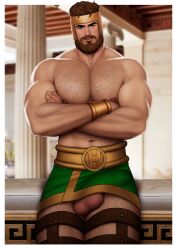 1boy avengers balls balls_under_clothes barely_clothed beard big_balls big_bulge big_chest big_muscles big_pecs big_penis blue_eyes brown_hair bulge bulge_through_clothing commando curly_hair dark_hair drawnpr0n exposed_balls freeballing gladiator_sandals hairy hairy_chest hairy_male hanging_balls hercules_(marvel) huge_balls human human_only light-skinned_male light_skin looking_at_viewer male male_only marvel marvel_comics miniskirt muscular muscular_male nipples pecs penis penis_outline revealing_clothes skimpy skimpy_armor skimpy_clothes smug smug_face solo solo_male tease teasing temple testicles thick_thighs thighhighs upskirt