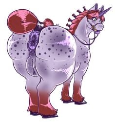 anus ass desbjust equid equine female feral genitals horn horse mammal mayfee puffy_anus pussy unicorn