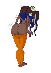 1girls belter_boy dark-skinned_female dark_skin marina_(side_order) marina_(splatoon) nintendo octoling partially_clothed presenting splatoon splatoon_2 splatoon_3 splatoon_3:_side_order tagme