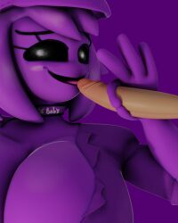 3d big_breasts big_penis black_sclera blender five_nights_at_freddy's handjob necklace penis purple_hair purple_skin tongue tongue_out wendy_afton white_iris