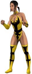 1girls black_hair breasts costume dark-skinned_female dark_skin female female_only fully_clothed midway mortal_kombat mortal_kombat_4 mortal_kombat_gold solo tanya_(mortal_kombat)