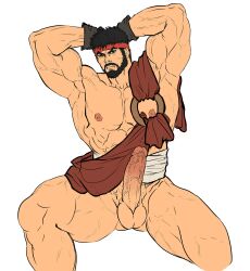 bara gay male male_only mb_artblog ryu_(street_fighter) solo street_fighter