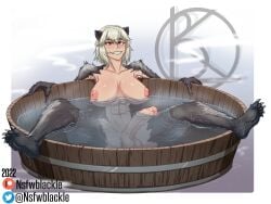 1futa 2022 abs animal_ears areolae balls bath bathing bathtub big_breasts blush breasts breasts_apart claws flaccid fur futa_only futanari grey_hair hitomi_uzaki huge_cock humanoid humanoid_penis inverted_nipples kemonomimi killing_bites light-skinned_futanari light_skin medium_hair monster_girl nipples nsfwblackle partially_submerged penis sitting smile solo spread_legs steam uncut unretracted_foreskin water white_hair