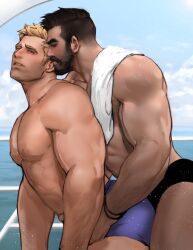 balls bara blizzard_entertainment dopq gabriel_reyes gay male male_only muscles muscular overwatch penis reaper soldier_76 yy6242