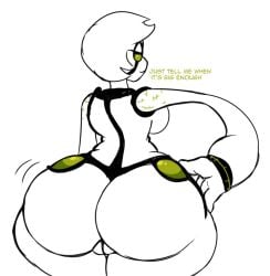 1girls alien alien_girl ass_expansion ben_10 ben_tennyson bimbo dunnhierdraws english_text female female_ben female_only genderswap_(mtf) omnibabe rule_63 solo text