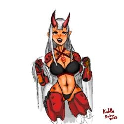 1girls armor black_bra black_panties bra breasts covering_eyes cybernetic_arm cybernetic_leg cybernetic_legs cybernetic_limb cybernetic_limbs cybernetics cyberpunk cyborg day_of_wrath day_of_wrath_(doom_fanfic) deathadder demon demon_girl demon_horns demoness doom doom_(series) doom_eternal fanfiction half_dressed half_naked horned_humanoid horns infinitypilot inviting inviting_to_sex kuddly_kraken lab_coat labcoat large_breasts lingerie long_hair mechanical mechanical_arm open_clothes open_mouth open_shirt original_character panties presenting presenting_breasts revealing_clothes seductive seductive_eyes seductive_gaze seductive_look seductive_mouth seductive_pose seductive_smile skimpy skimpy_clothes succubus tongue_out underwear undressing white_hair zeta_(day_of_wrath) zoe_thompson_(day_of_wrath)