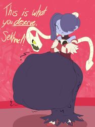 1girls diaper female half-awake-jake leviathan_(skullgirls) sekhmet skullgirls squigly vore