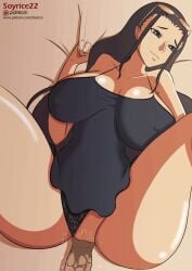 animated bed bed_sheet big_ass big_breasts black_hair blue_eyes bottomless bouncing_breasts busty eyewear eyewear_on_head fat_man female gif large_breasts light-skinned_female light_skin long_hair loop male missionary missionary_position nico_robin nipples nipples_visible_through_clothing one_piece panties panties_aside penis pussy pussy_juice soyrice sехual thick_thighs topwear uncensored vagina vaginal vaginal_penetration vaginal_sex