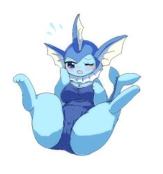 big_breasts breasts eeveelution female kamawahi pokémon_(species) pokemon tagme vaporeon