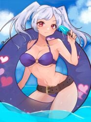 1girls alternate_costume bikini breasts emi_(kottonart) female female_only fire_emblem fire_emblem_awakening fire_emblem_heroes kottonart looking_at_viewer nintendo official_alternate_costume purple_bikini purple_swimsuit robin_(female)_(summer)_(fire_emblem) robin_(fire_emblem) robin_(fire_emblem)_(female) serafineart1001 solo swimsuit