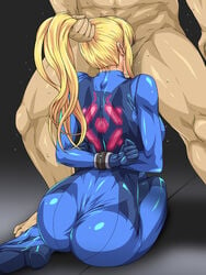 1boy 1girls all_the_way_to_the_base arms_behind_back arms_tied arms_tied_behind_back ass back back_muscles balls_deep blonde_female blonde_hair blowjob bodysuit bondage bound_wrists box_tie captured captured_heroine dat_ass deepthroat defeat_sex defeated defeated_heroine face_fucking facefuck fellatio female femsub forced forced_fellatio forced_oral gureko_rouman hair_grab hair_hold hair_pull highres holding_hair huge_ass human irrumatio large_ass light-skinned_female long_hair male maledom metroid muscle nintendo oral oral_rape oral_sex plump_ass ponytail rape restrained restraints samus_aran sex sex_slave skin_tight slave slim_waist straight sweat thrusting wedgie wide_hips zero_suit zero_suit_samus