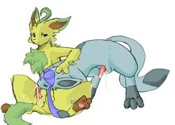 color cum eeveelution feral fur generation_4_pokemon glaceon interspecies kosian leafeon licking male male_only multiple_males nintendo nude penis pokemon pokemon_(species) sitting tagme tear yaoi