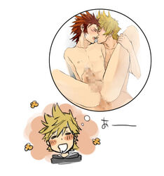 axel_(kingdom_hearts) disney gay kingdom_hearts lea male_focus male_only roxas square_enix yaoi