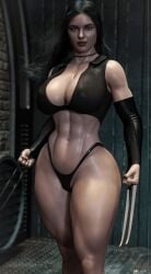 1girls 3d ai_generated ass big_ass big_breasts breasts bust busty cga3d curvaceous curvy curvy_figure dark-skinned_male dark_skin erotichris female hips homo_superior hourglass_figure huge_ass huge_breasts large_ass large_breasts laura_kinney light-skinned_female light_skin marvel marvel_comics mature mature_female mutant slim_waist tagme thick thick_hips thick_legs thick_thighs thighs thong top_heavy voluptuous waist wide_hips x-23 x-23_(dafne_keen) x-men