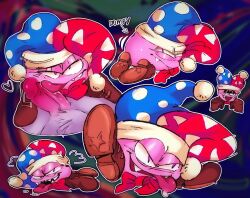 arrow_pointing_to_butt bedroom_eyes big_head bow_tie clothing fool's_hat footwear genitals glistening_eyelids hat headgear headwear hi_res jester kirby_(series) licking looking_at_viewer male marx_(kirby) multiple_poses narrowed_eyes nintendo non-human oral penile penis penis_lick pose salamikii seductive sex sharp_teeth shoes smug_grin solo teeth tongue tongue_out toony waddling_head