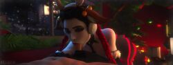 1boy 1girls 3d 3d_animation animated blowjob christmas cinderdryadva cum cum_on_face fellatio female fraxxlr lerico213 light-skinned_male longer_than_30_seconds male oral oral_penetration oral_sex overwatch short_video shorter_than_one_minute sound sound_effects sucking sucking_penis tagme video white_female widowmaker