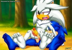 2boys anal anal_sex anthro balls barefoot bbmbbf blush closed_eyes feet gay male male/male male_only mobian_(species) mobius_unleashed open_mouth palcomix penis sega sex silver_the_hedgehog sonic_(series) sonic_the_hedgehog sonic_the_hedgehog_(series) teeth tongue yaoi