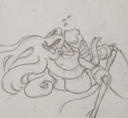 2girls blush blushing blushing_female breasts bug bug_girl drawing dryya_(hollow_knight) grinding grinding_on_tentacle hearts hollow_knight hollow_knight:_silksong hollow_knight_(franchise) lesbian_sex plant plant_girl pussy small_breasts team_cherry tentacle tentacle_sex tentacles white_body white_lady_(hollow_knight) yuri