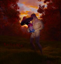3d blender carrying_partner carrying_position exhibitionism forest fucking large_penis nightcap nude public shortstack standing standing_sex vaginal_penetration
