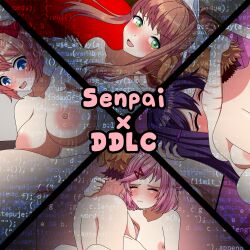 1boy 4girls big_breasts breast_size_difference code cover_page crossover doki_doki_literature_club doki_doki_takeover friday_night_funkin harem hugging monika_(doki_doki_literature_club) multiple_girls natsuki_(doki_doki_literature_club) sayori_(doki_doki_literature_club) scars self_harm_scars senpai_(friday_night_funkin) small_breasts xml_xrossover(artist) yuri_(doki_doki_literature_club)