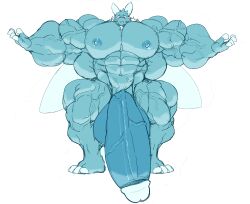 5_fingers abs anthro areola arthropod balls barazoku biceps big_balls big_muscles big_nipples big_pecs big_penis biped blue_areola blue_balls blue_body blue_eyes blue_fur blue_nipples blue_penis bodily_fluids broad_shoulders deltoids digital_drawing_(artwork) digital_media_(artwork) feet fingerless_(marking) fingers forearm_muscles foreskin front_view full-length_portrait fur genitals glans hi_res huge_balls huge_cock huge_muscles humanoid_genitalia humanoid_hands humanoid_penis hyper hyper_balls hyper_genitalia hyper_muscles hyper_penis insect_wings insects latissimus_dorsi lepidopteran lionel_(fluffedwings) looking_down majestictweive male male_anthro manly monotone_background moth mouth_closed muscular muscular_anthro muscular_arms muscular_male muscular_thighs navel neck_tuft neonavis nipples non-mammal_balls non-mammal_navel non-mammal_nipples nude nude_anthro nude_male pecs penis plantigrade portrait quads retracted_foreskin serratus shaded simple_background solo standing sweat sweatdrop t-pose toeless_(marking) toes triceps tuft vein veiny_muscles veiny_penis white_background wings