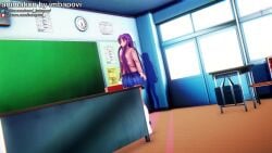 1girls 3d animated areolae_slip artist_name blackboard bra breast_expansion breasts breasts_out bursting_breasts button_down_shirt button_pop classroom clothing dialogue doki_doki_literature_club embarrassed embarrassed_female embarrassed_naked_female embarrassed_nude_female english_dialogue english_text female giant_breasts hair_ornament huge_breasts hyper_breasts imbapovi immobile indoors jacket large_breasts list missmoonified mp4 naked naked_female nipples nude nude_female panties pantyshot pantyshot_(standing) patreon_username pleated_skirt purple_eyes purple_hair room_filling room_filling_inflation school_girl school_uniform shirt skirt sound straining_buttons text twitter_username upskirt video voice_acted yuri_(doki_doki_literature_club)