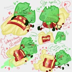 anal b0tt0mfr13z battle_for_dream_island bfdi bfdia cum fingering first_time fries_(bfdi) gay gelafries gelatin_(bfdi) male male/male object_shows objects rough_anal transmasc