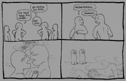 anon breath_cloud capsulecomputrz comic cowgirl_position english_text genderless hand_on_ass meme no_genitals riding sex unexpected white_body